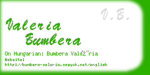 valeria bumbera business card